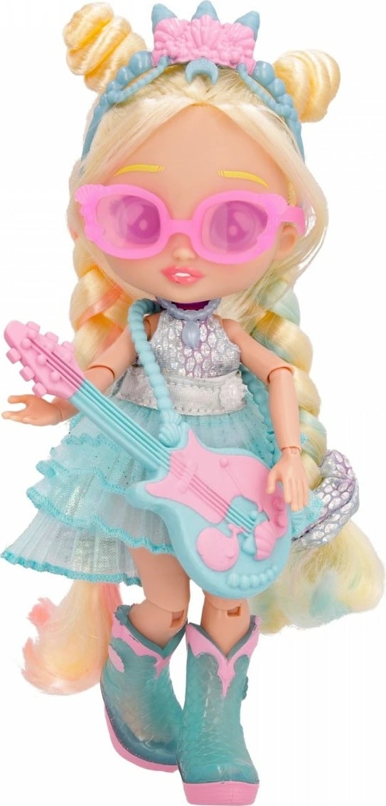 Kukull Cry Babies BFF Stella me kitarë, 20 cm, për vajza