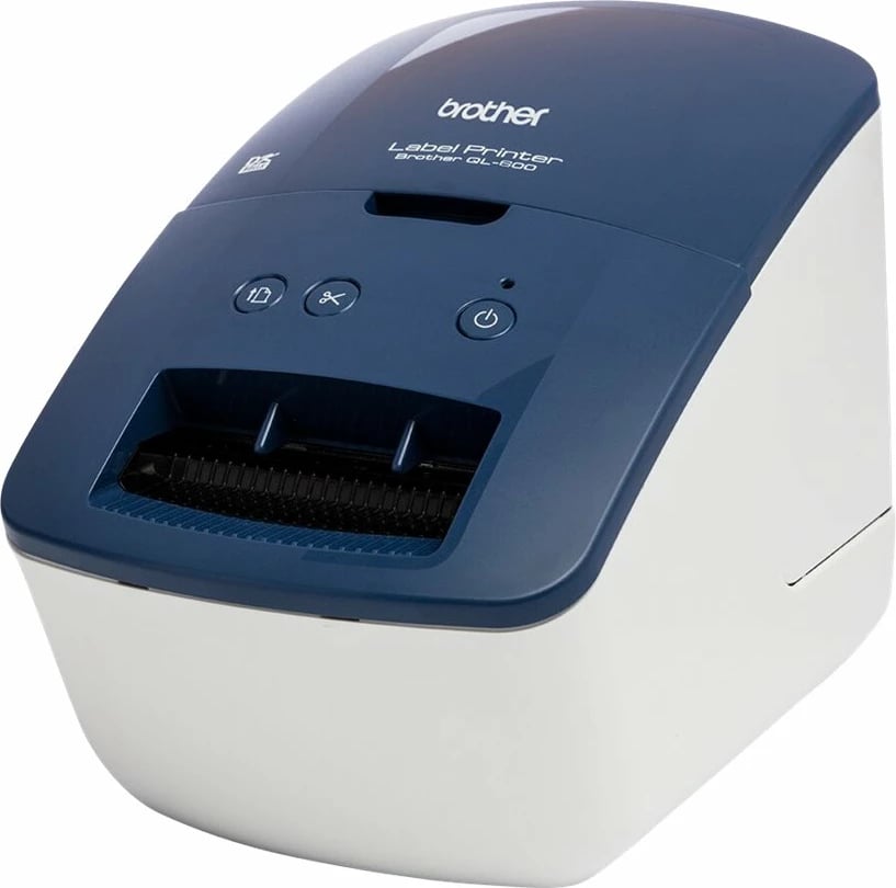 Printer etiketa Brother QL-600BXX1, termik, USB, Blu-Bardhë