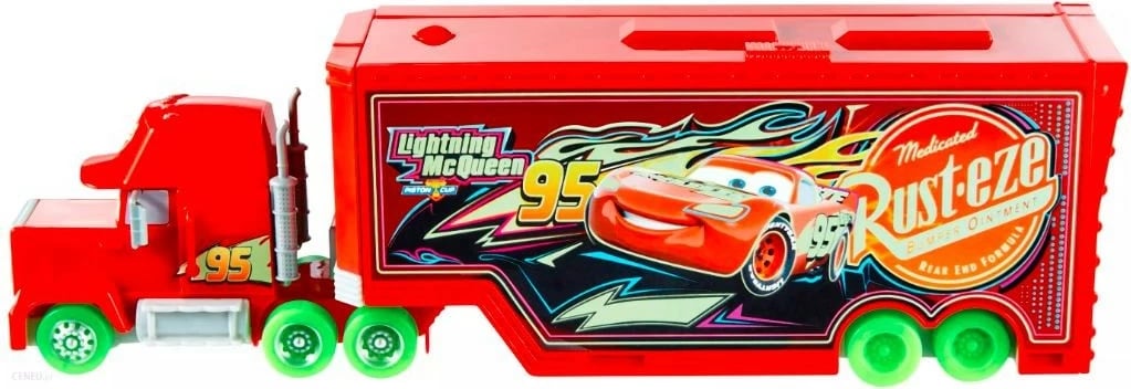 Kamion lodër Mattel Cars Glow Racers Maniek HPX76, plastikë, i kuq, ndriçon në errësirë, set me Guido