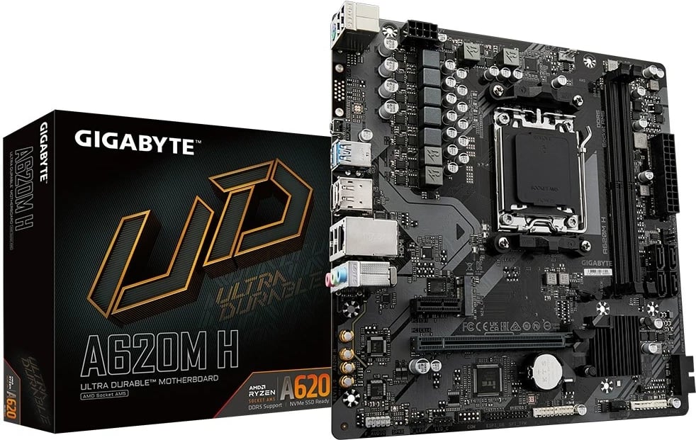 Pllakë amë Gigabyte A620M H, Socket AM5, DDR5, micro ATX