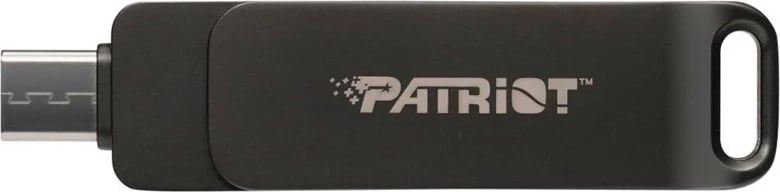 Flashdrive Patriot Rage R550 1TB, USB A+C, Dizajn rrotullues, E zezë