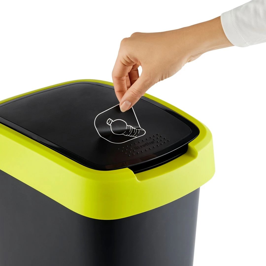 Kosh mbeturinash Rotho Twist 10L, Plastikë, Lime