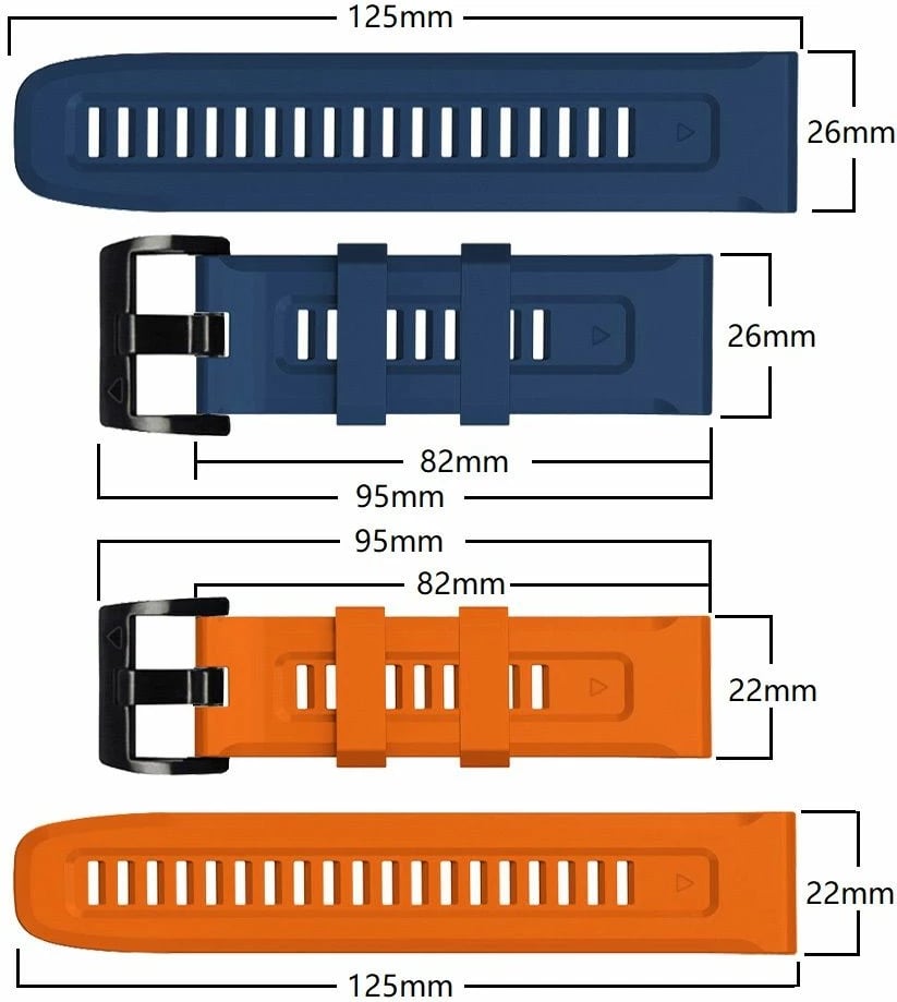 Rrip sportiv Tech-Protect IconBand për Garmin Fenix 3/5X/3HR/5X Plus/6X/6X Pro/7X, Kaltër