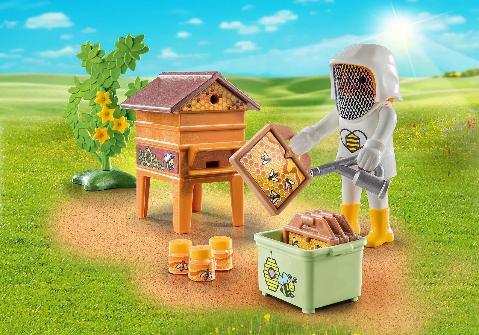 Figurinë lodër Playmobil Country 71253 Bletërritësi, set 26 pjesë