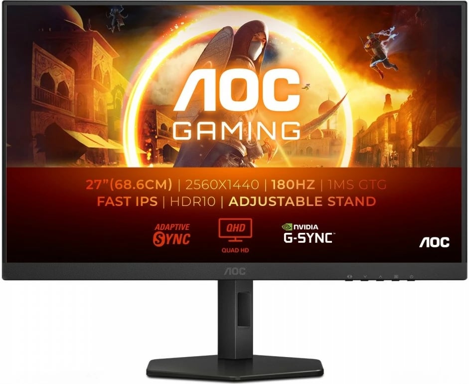 Monitor AOC Q27G4XF, 27", 180Hz, Fast IPS, QHD, i zi