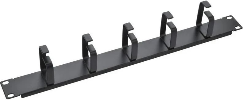 Organizuesi i Kabllave Techly 305922 për Kasë Rack 19", 1U, me 5 mbajtëse 65mm, ngjyrë e zezë