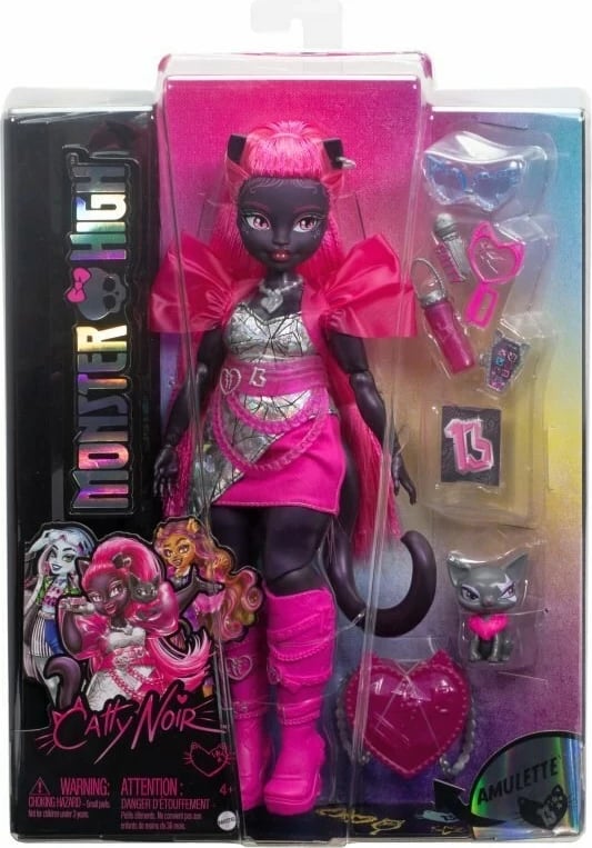 Lodër me aksesorë Monster High Catty Noir MATTEL rozë