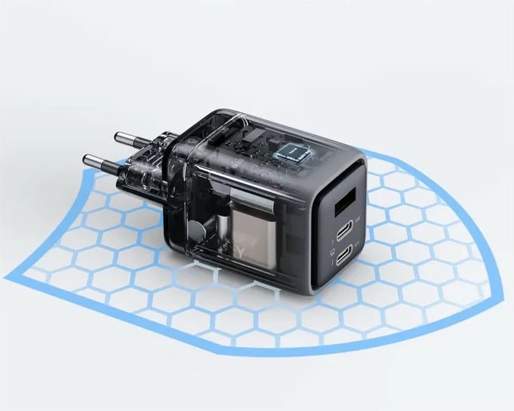 Karikues rrjeti AUKEY PA-C3 Comet Mix 3, 67W, 3xUSB (2xUSB-C + 1xUSB-A), Gri