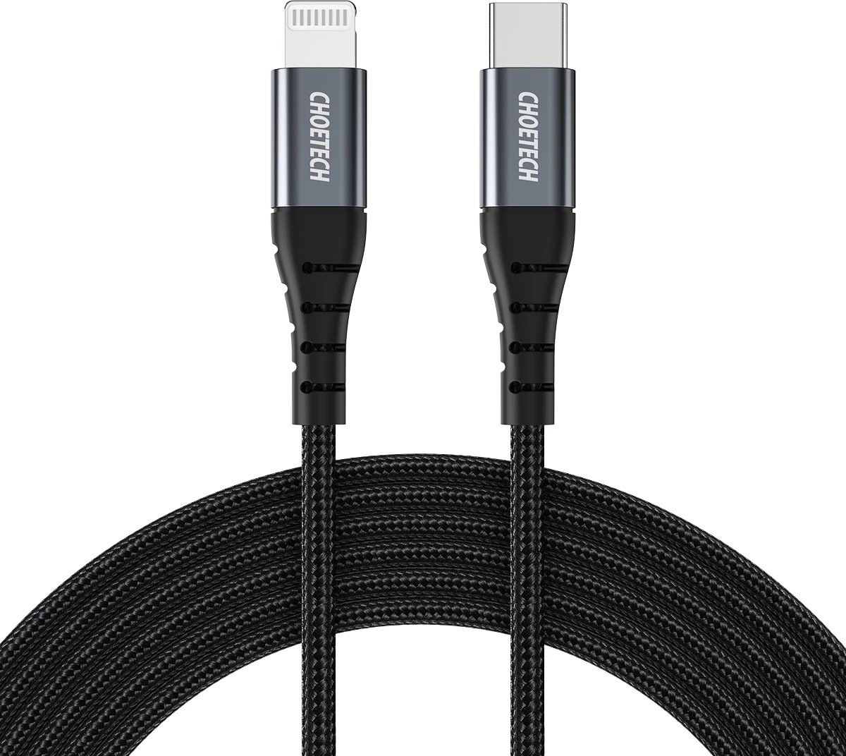 Kabllo Choetech IP0039 USB-C në Lightning, 1.2m, e zezë