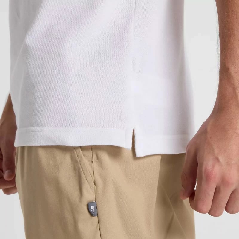 Maicë polo për meshkuj New Balance, e bardhë