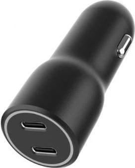 Karikues veture Gembird TA-UC-C2PD40-CAR-01, 2x USB-C, 40W, Zi