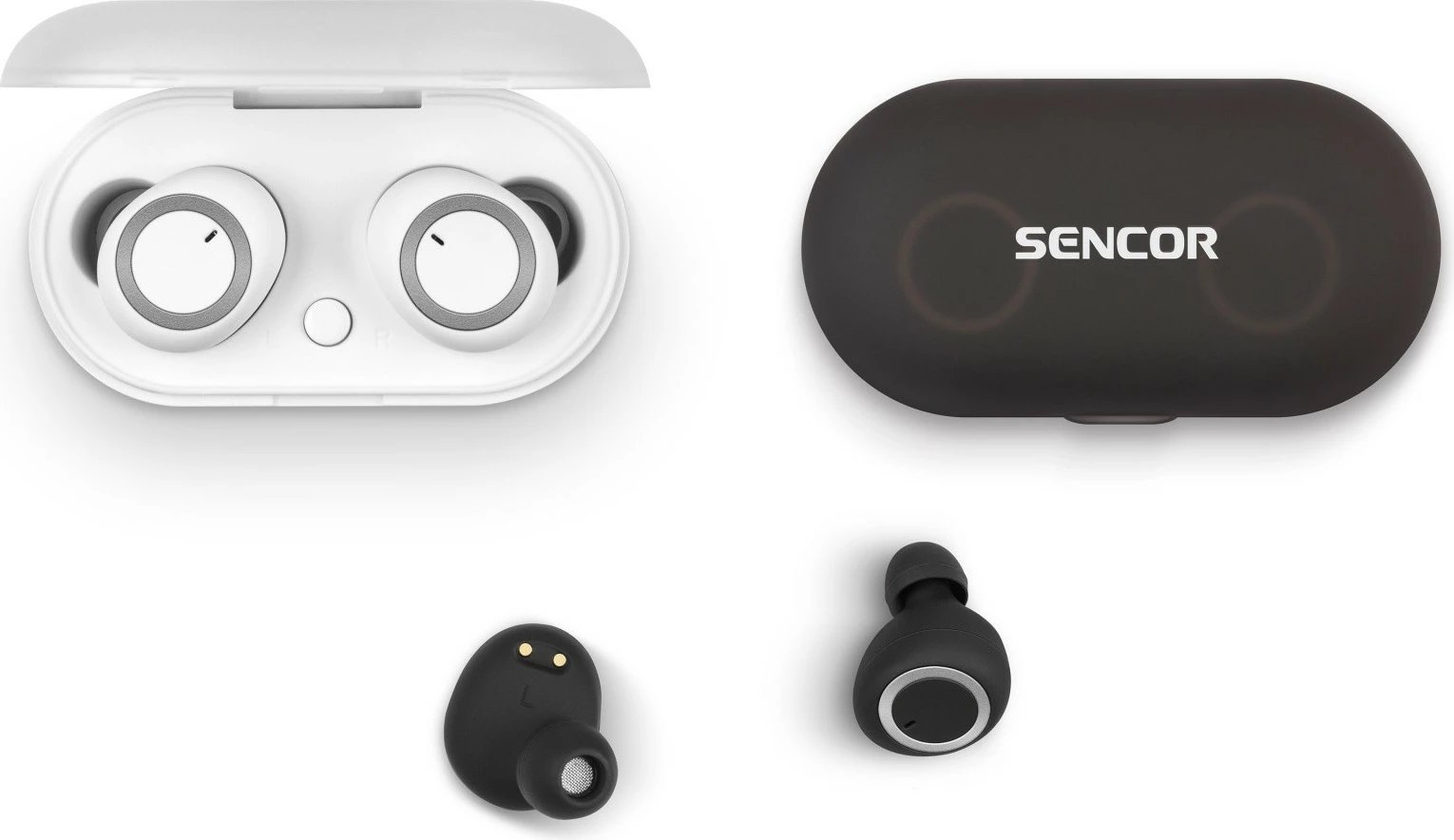 Kufje wireless Sencor SEP 510BT BK TWS, in-ear, Bluetooth, të zeza