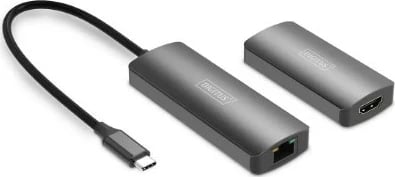Transmetues video 4K Digitus, USB-C - HDMI, 30 m, Alumini