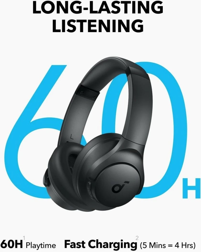 Kufje over-ear Anker Soundcore Q11i, Bluetooth 5.3, 60 orë bateri, Gri e errët