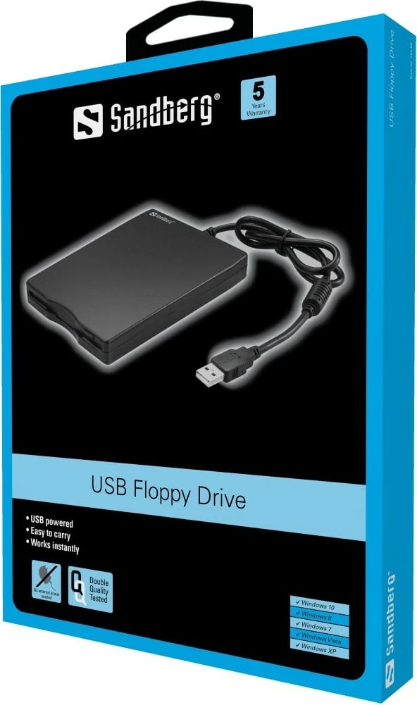 Disketë drive Sandberg USB, 2.0, 360 RPM