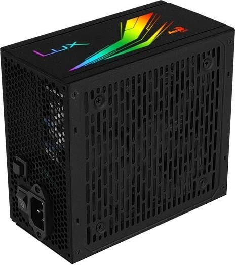 Kasë AeroCool LUX RGB 750W, 80 PLUS Bronze, jo modulare, e zezë Kasë AeroCool LUX RGB 750W, 80 PLUS Bronze, jo modulare, e zezë