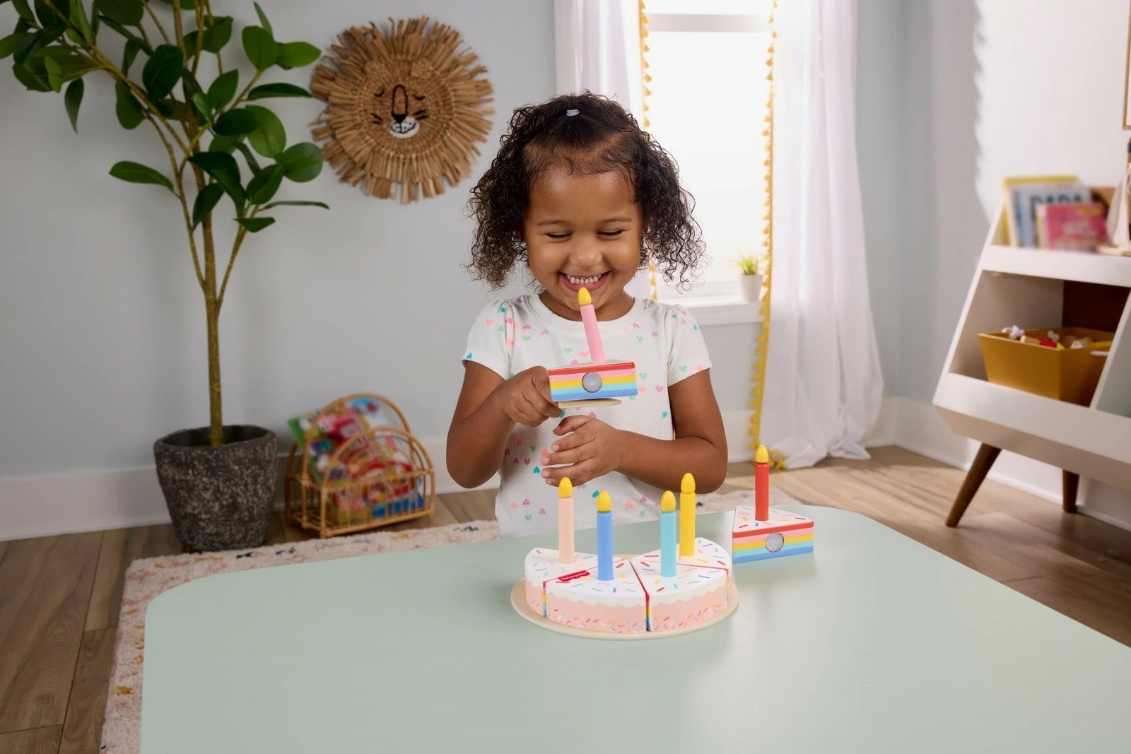 Set lodër tortë druri Fisher Price JGR82, shumëngjyrëshe, 14 pjesë