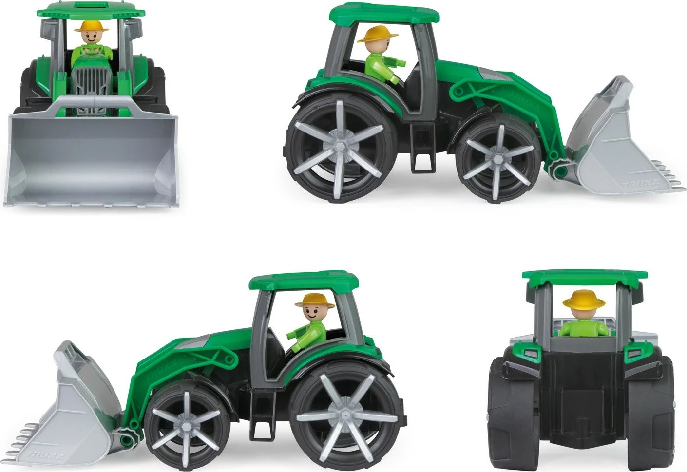 Traktor lodër Lena Truxx2, 34 cm, i gjelbër/zi/argjendtë Traktor lodër Lena Truxx2, 34 cm, i gjelbër/zi/argjendtë