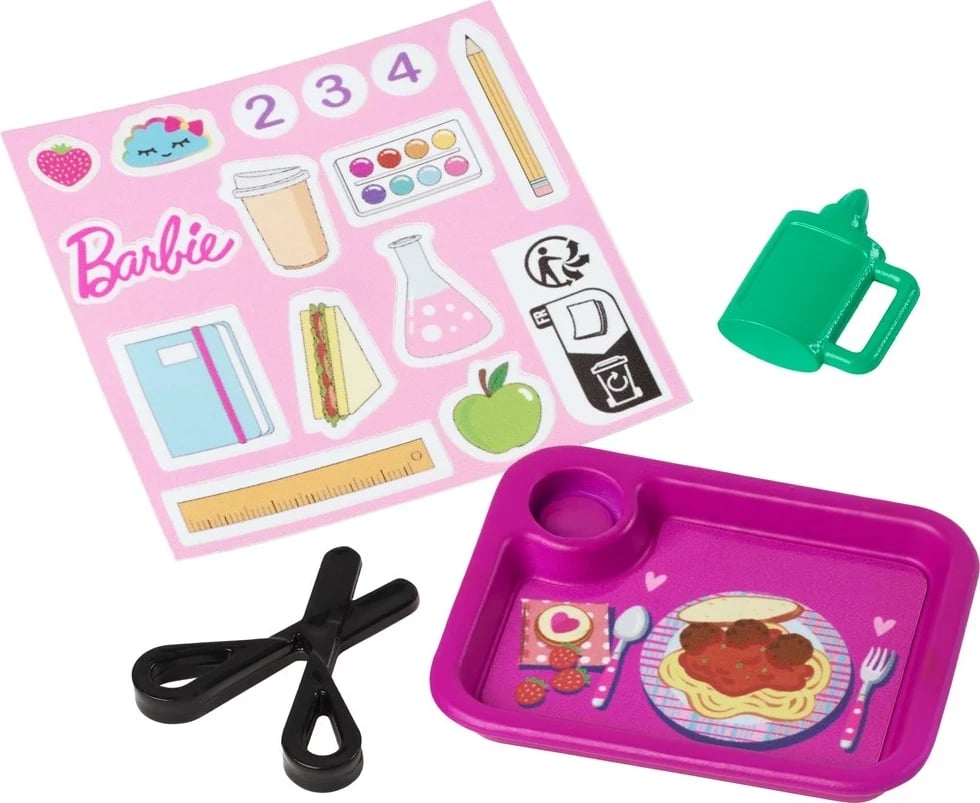 Lodër Barbie Mësuese, MATTEL, Multikolor, Set prej 2 copash