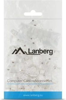 Konektorët e telit Lanberg PLU-6000, RJ-45, Transparent
