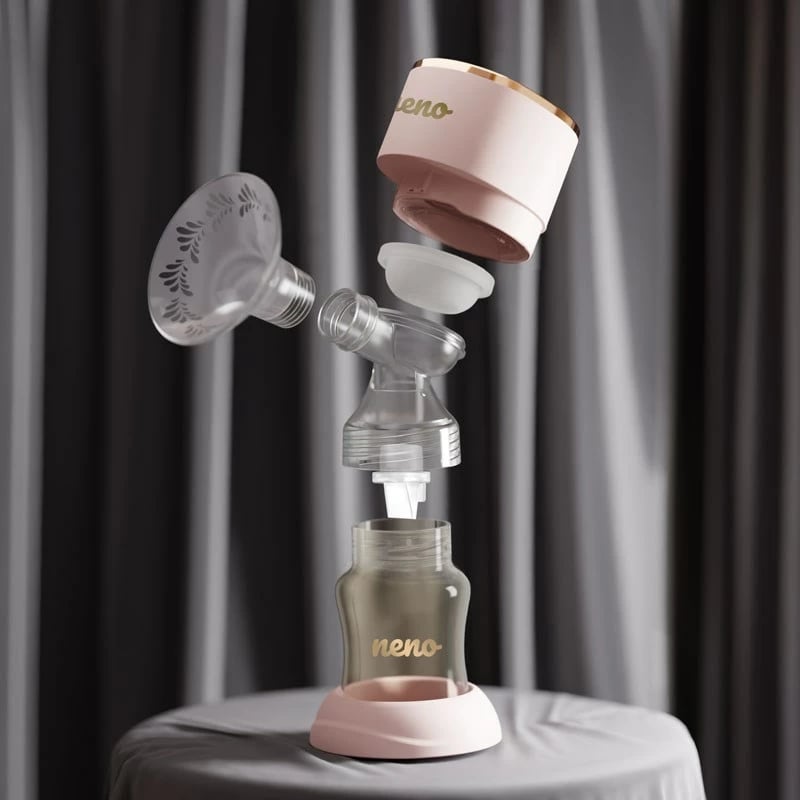 Pompë gjiri elektronike neno NENO PERFETTO, 150 ml, wireless, 3 faza, rozë