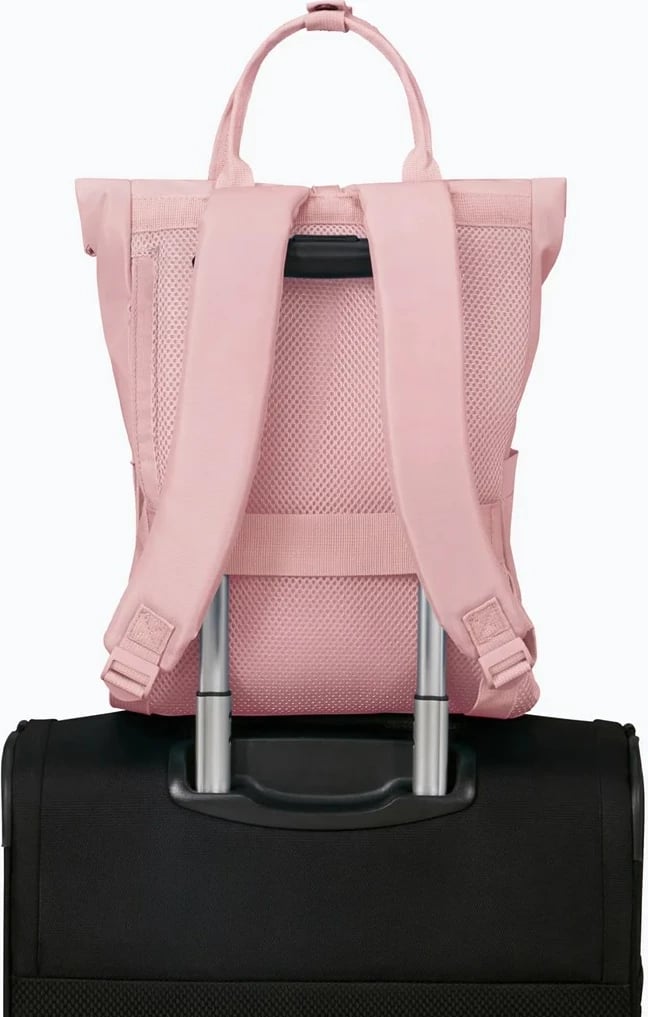 Çantë shpine American Tourister Urban Groove Pastels Roll Top, 17L, Rozë pastel