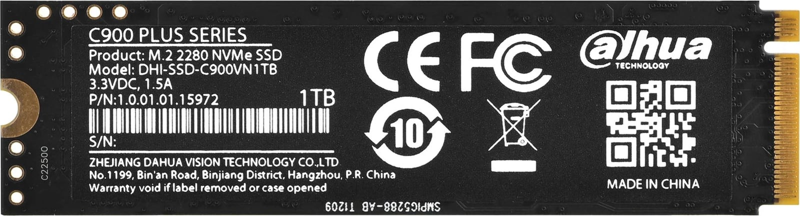 SSD DAHUA DHI-SSD-C900VN1TB, 1 TB, M.2, PCI Express 3.0, NVMe, i zi