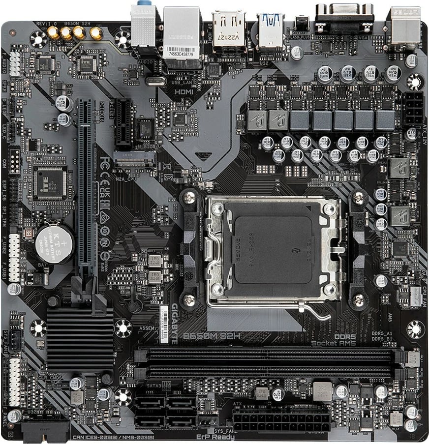 Pllakë amë Gigabyte B650M S2H, AM5, mATX, DDR5