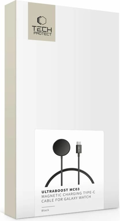Karikues induktiv Tech-Protect MC03 UltraBoost për Samsung Galaxy Watch, USB-C, 100cm, Zi Karikues induktiv Tech-Protect MC03 UltraBoost për Samsung Galaxy Watch, USB-C, 100cm, Zi