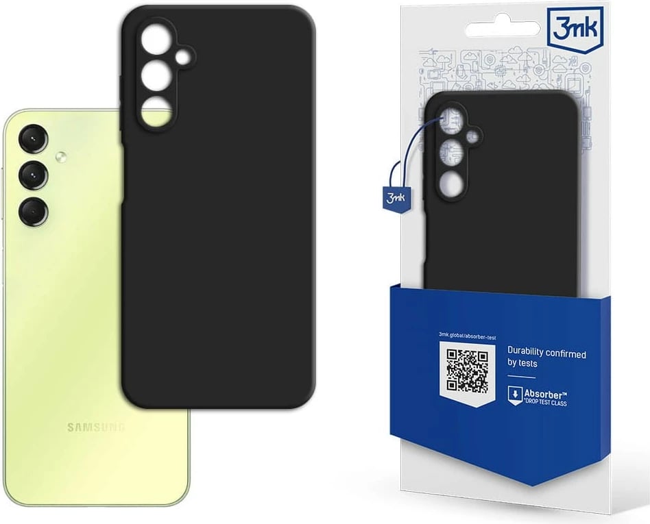 Mbështjellës 3MK Matt Case për Samsung A25 5G A256, TPU, i zi