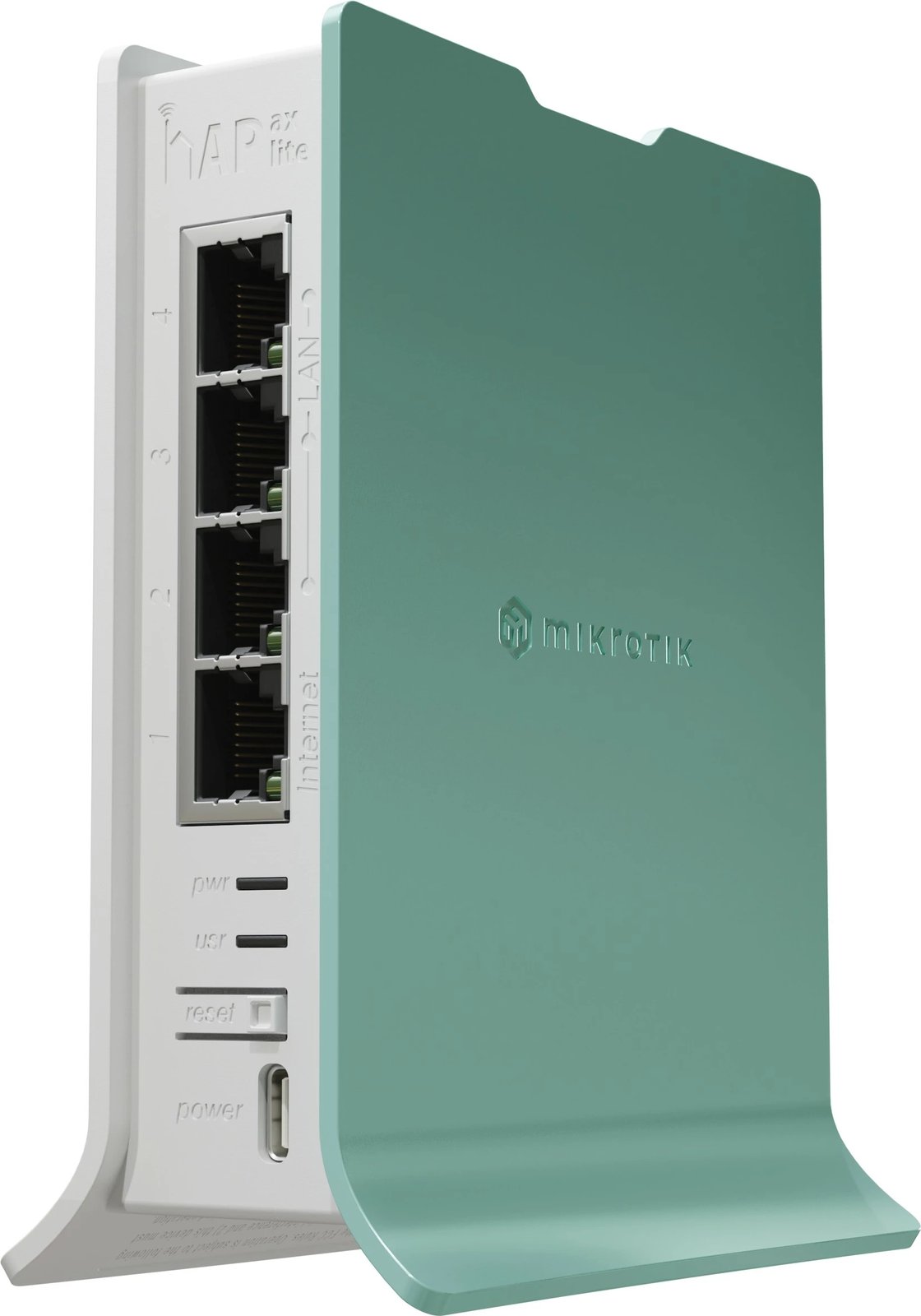 Router MikroTik hAP ax lite, Wi-Fi 6, Single-band (2.4 GHz), Ethernet LAN, Gjelbër, Bardhë