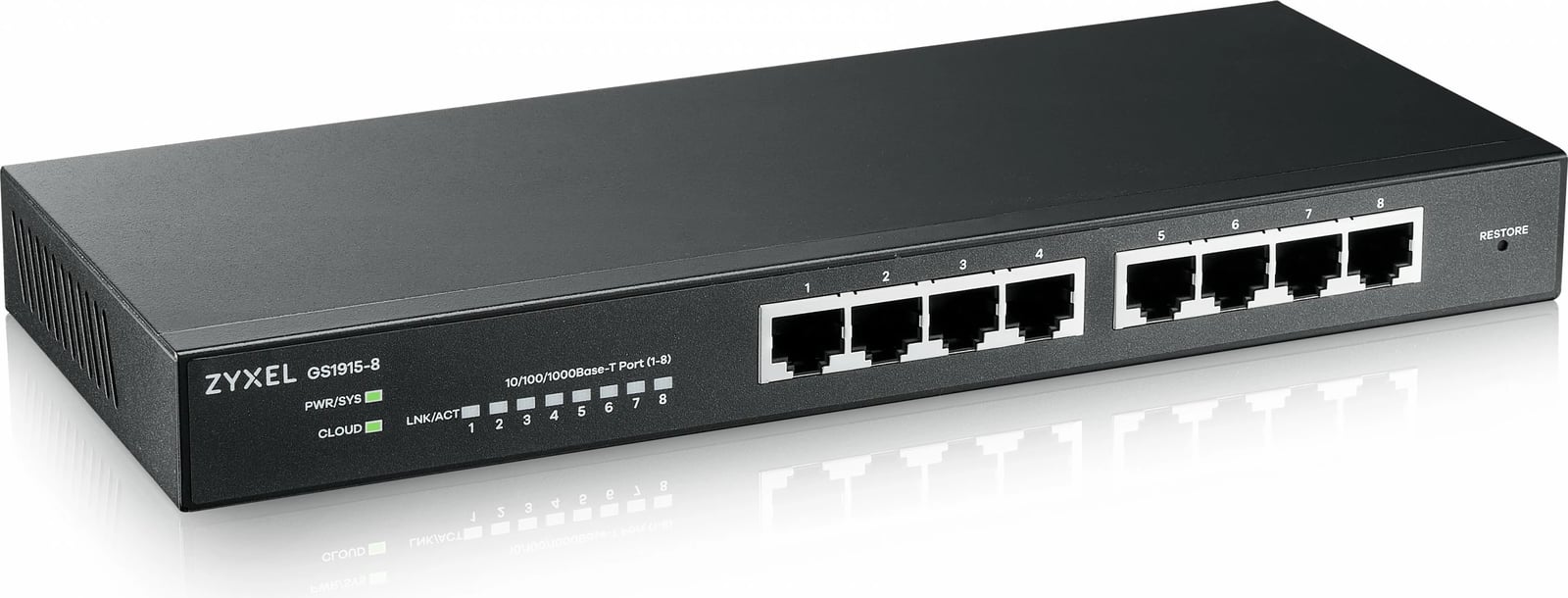 Switch Zyxel GS1915-8, Managed, L2, Gigabit Ethernet (10/100/1000), Full duplex
