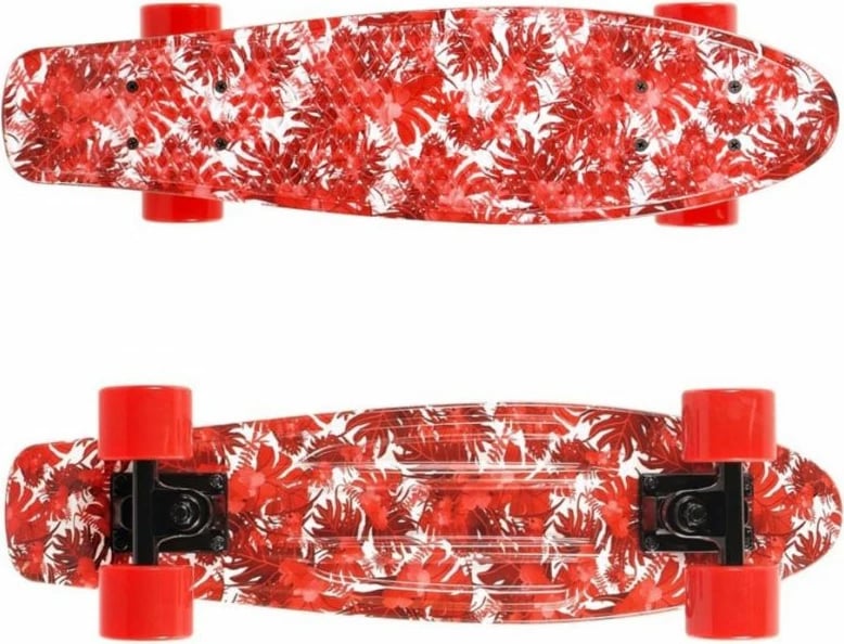 Skateboard për meshkuj, femra dhe fëmijë Yakimasport, ngjyrë e kuqe