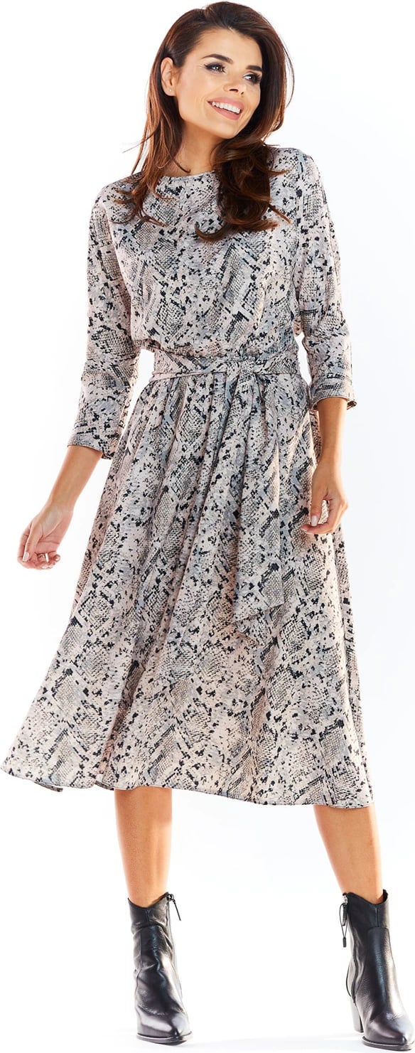 Fustan midi awama 139499, gri