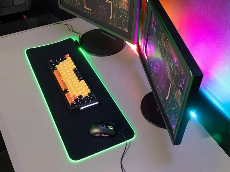 Mauspad Tracer GameZone Maxi RGB, 80 x 30 cm, Plastike, me ndriçim RGB