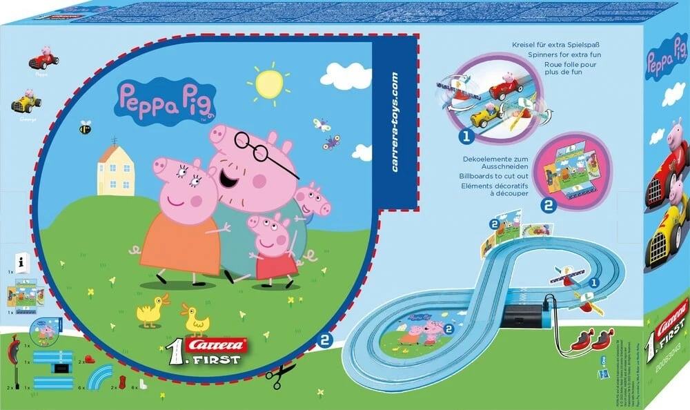 Set garash Carrera Peppa Pig Kids GranPrix, për fëmijë, Shumëngjyrësh
