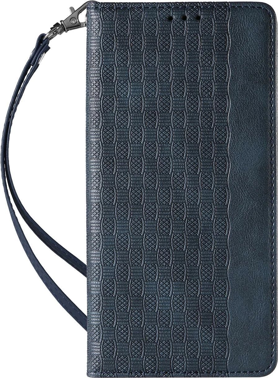 Mbështjellës Hurtel Magnet Strap Case për iPhone 12 Pro Max, me portofol dhe lanyard, Kaltër