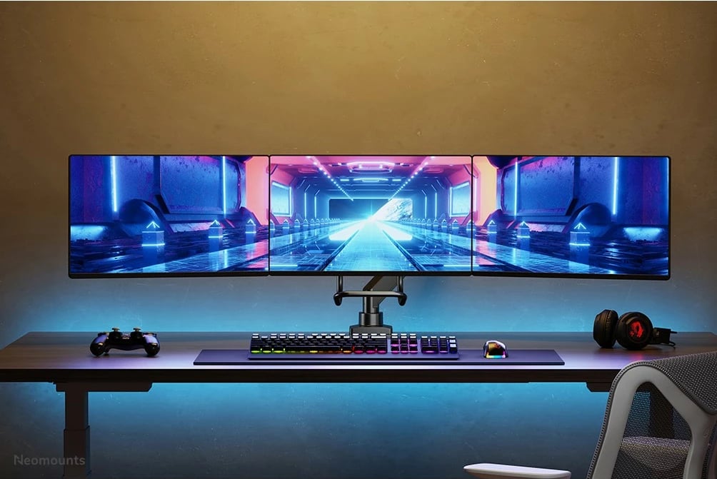 Krah monitori Neomounts, Newstar, NM-D775DX3BLACK, 3 ekrane, i zi