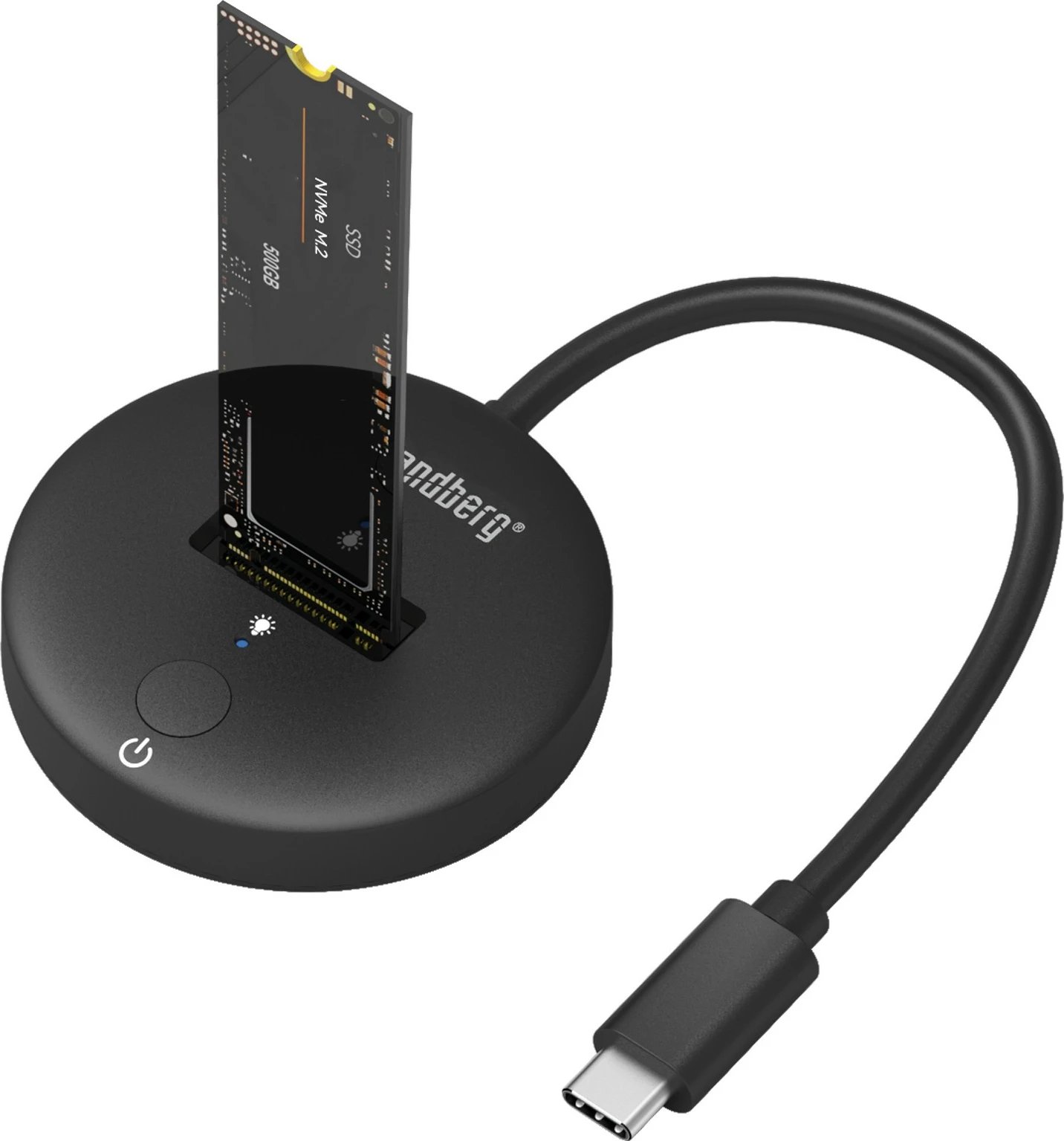 Dock USB 3.2 Sandberg për SSD M.2+NVMe, 4 TB, USB Type-C, e zezë