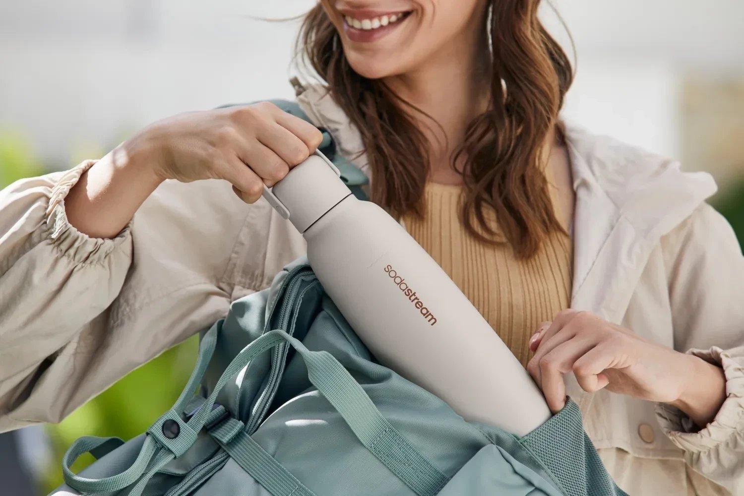 Shishe Sodastream Fizz&Go 900ml, bezhë