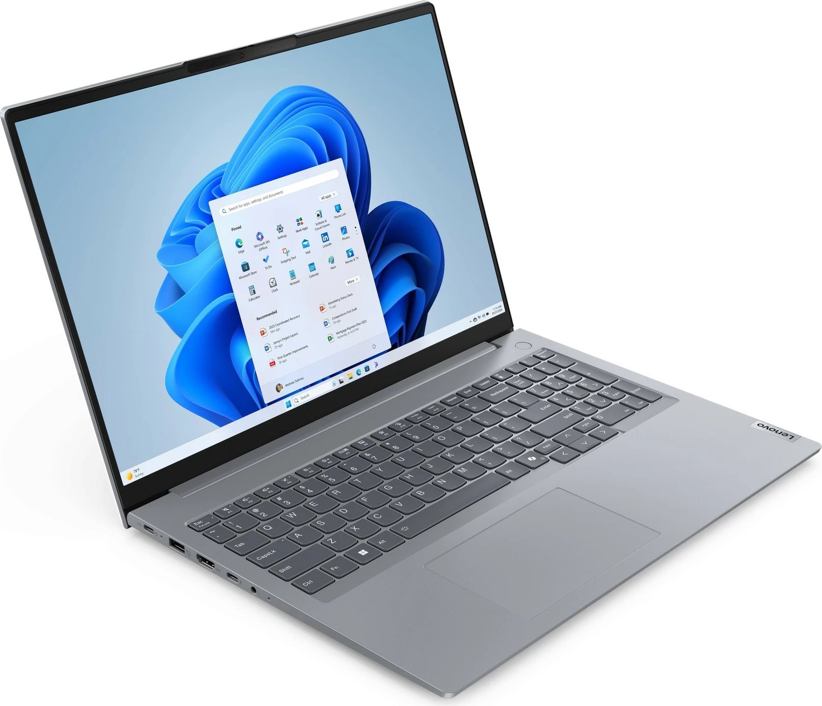 Laptop Lenovo ThinkBook 16 G7 ARP, Ryzen 5, 32GB RAM, 1TB SSD, Arctic Grey