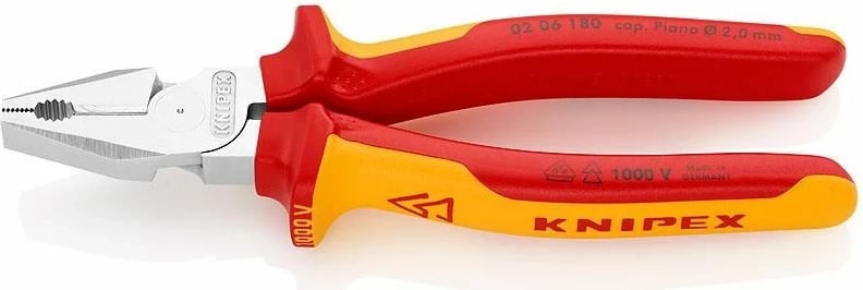 KNIPEX 02 06 180 pinca, e kuqe