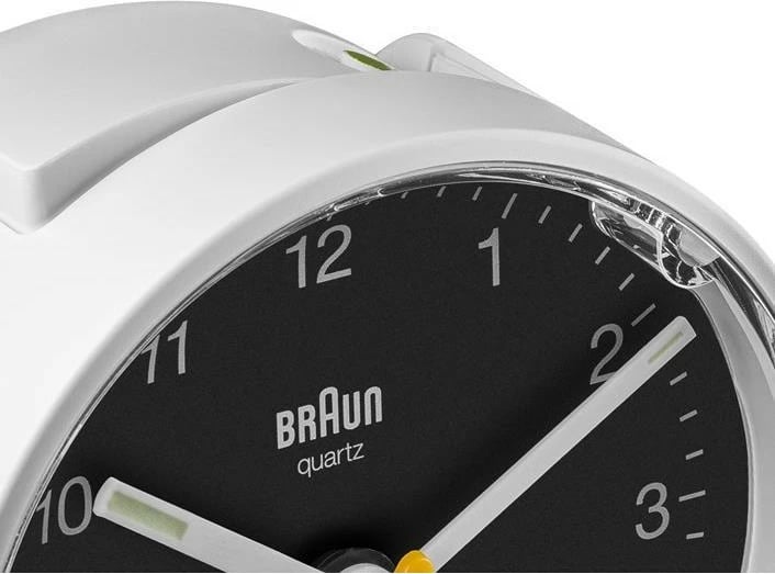 Alarm Braun BC01WB, analog, 12h, zi/bardhë