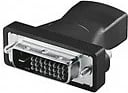 Adapter LogiLink HDMI në DVI, HDMI 19-pin femër, DVI-D (24+1) mashkull, E zezë