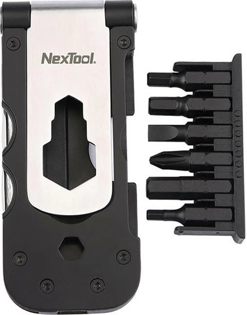 Multitool biçiklete Nextool NE0122, 15 vegla, Inox, Zi/Argjendtë