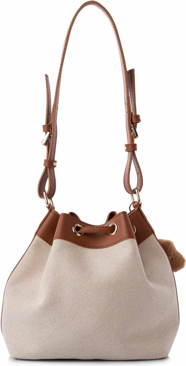 Çantë shpine Lucky Bees, Vera, ngjyrë tan dhe krem