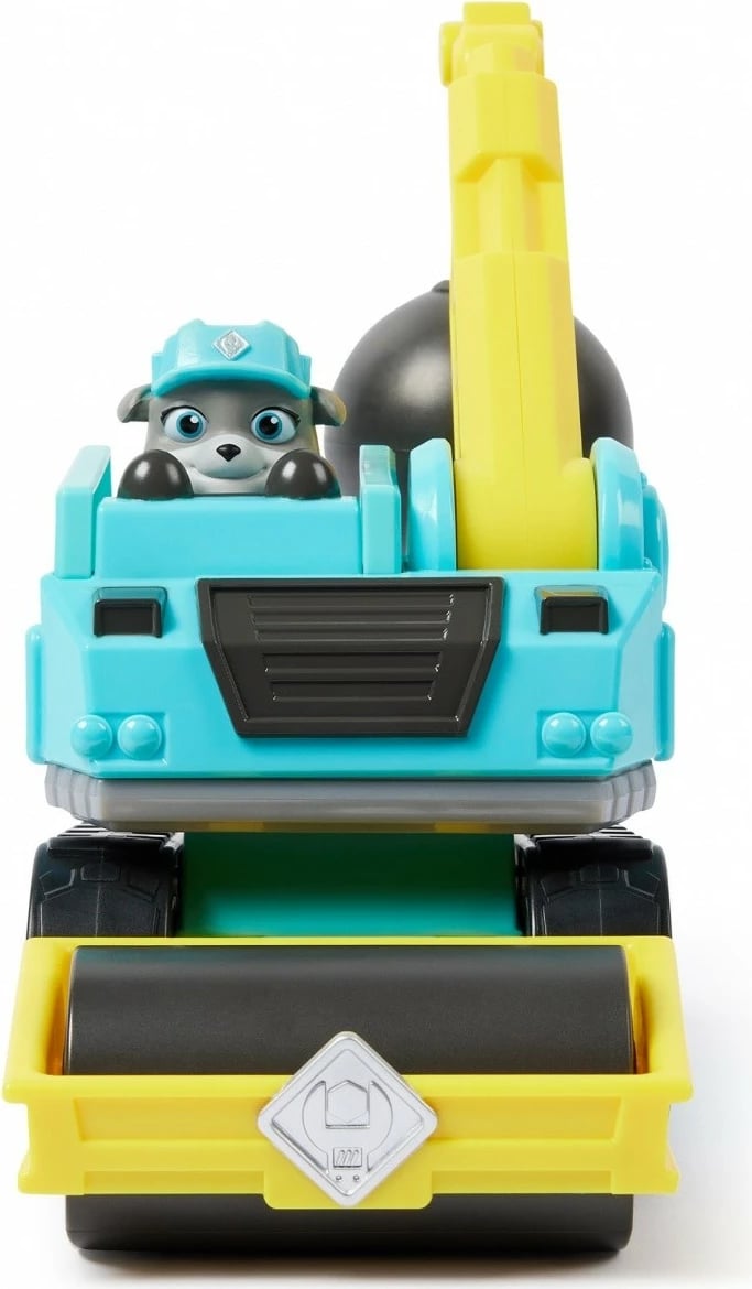 Lodër mjet ndërtimi, Spin Master Paw Patrol Rubble & Crew Motor’s Wrecking Ball 6069674, plastikë, pa bateri, azure/verdhe, set me figurë