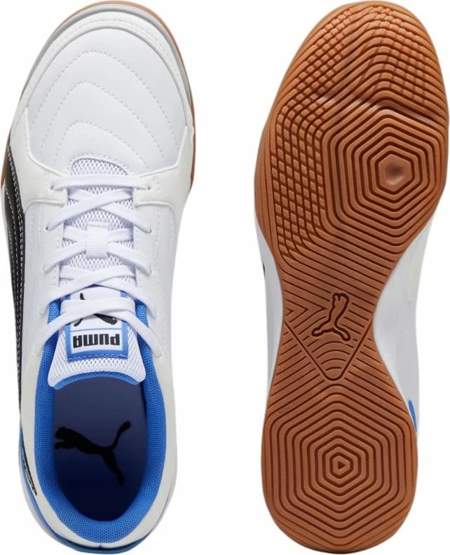 Atlete futbolli Puma për meshkuj, të bardha dhe blu