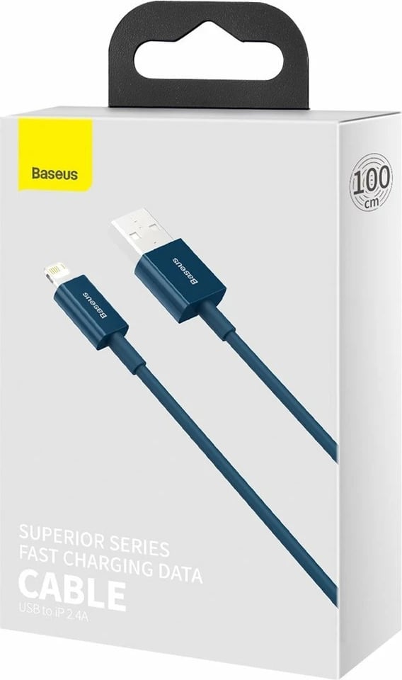 Kabllo Baseus Superior CALYS-A03 USB në Lightning, 1 m, Blu