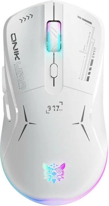 Maus gaming ONIKUMA CW917, wireless dhe me kabllo, RGB, i bardhë